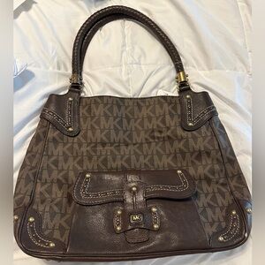 Vintage Michael Kors Signature Brown Tote Bag